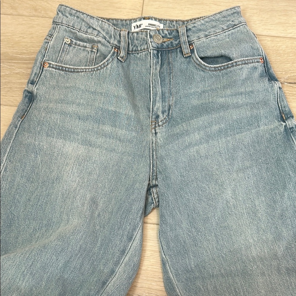 YMI Blue Relaxed Jeans with Vintage-Inspired Wash